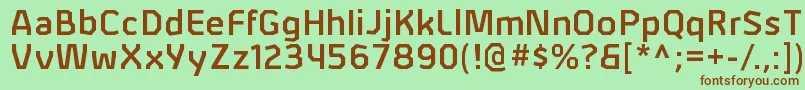 AlphiisbRegular Font – Brown Fonts on Green Background