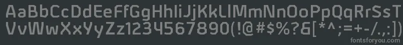 AlphiisbRegular-fontti – harmaat kirjasimet mustalla taustalla