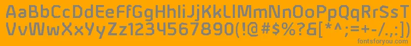 フォントAlphiisbRegular – オレンジの背景に灰色の文字