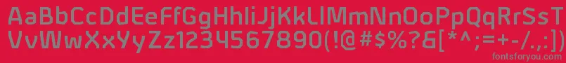 フォントAlphiisbRegular – 赤い背景に灰色の文字