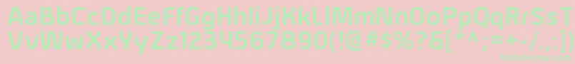 AlphiisbRegular-Schriftart – Grüne Schriften auf rosa Hintergrund