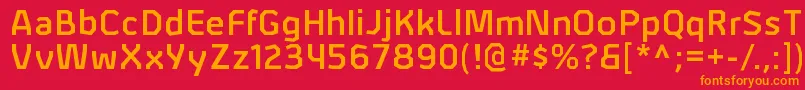 フォントAlphiisbRegular – 赤い背景にオレンジの文字