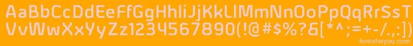 フォントAlphiisbRegular – オレンジの背景にピンクのフォント