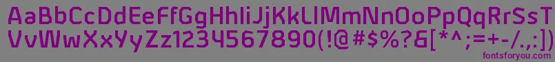 フォントAlphiisbRegular – 紫色のフォント、灰色の背景