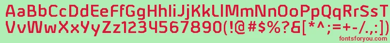 AlphiisbRegular Font – Red Fonts on Green Background