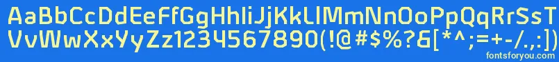 AlphiisbRegular Font – Yellow Fonts on Blue Background