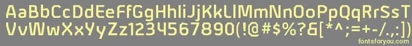 AlphiisbRegular-Schriftart – Gelbe Schriften auf grauem Hintergrund