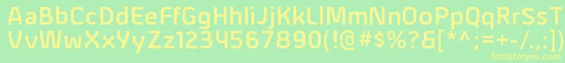 AlphiisbRegular Font – Yellow Fonts on Green Background