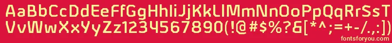 フォントAlphiisbRegular – 黄色の文字、赤い背景