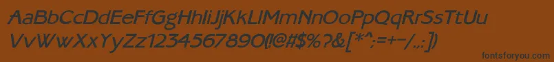 AmbassadoretypeItalic Font – Black Fonts on Brown Background