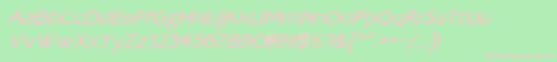 AmbassadoretypeItalic Font – Pink Fonts on Green Background