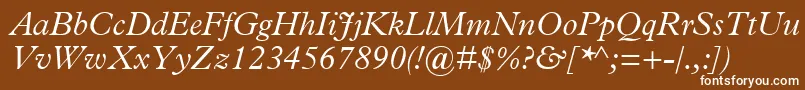 TerminusLightSsiLightItalic Font – White Fonts on Brown Background