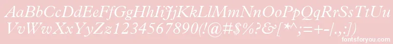 TerminusLightSsiLightItalic Font – White Fonts on Pink Background