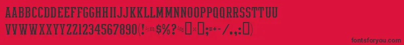 IntramuralLightJl Font – Black Fonts on Red Background