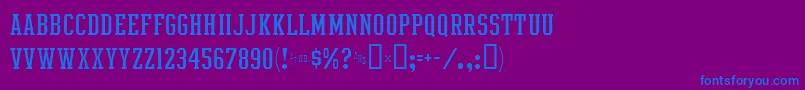 IntramuralLightJl Font – Blue Fonts on Purple Background