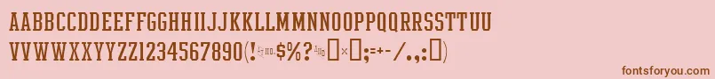 IntramuralLightJl Font – Brown Fonts on Pink Background