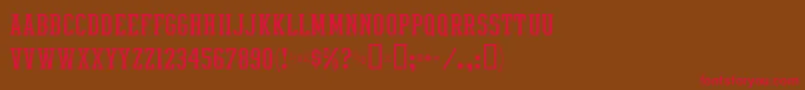 IntramuralLightJl Font – Red Fonts on Brown Background