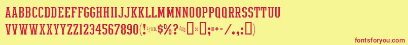 IntramuralLightJl Font – Red Fonts on Yellow Background