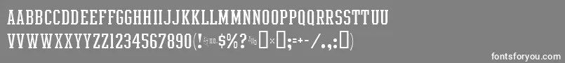 IntramuralLightJl Font – White Fonts on Gray Background