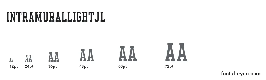 IntramuralLightJl Font Sizes