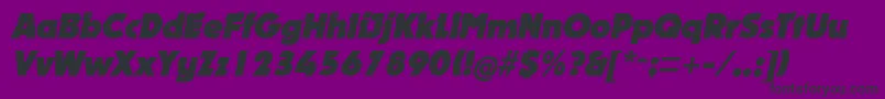 NougatItalic Font – Black Fonts on Purple Background