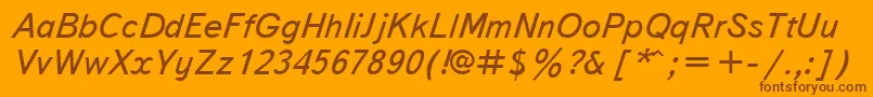 Txb56C Font – Brown Fonts on Orange Background
