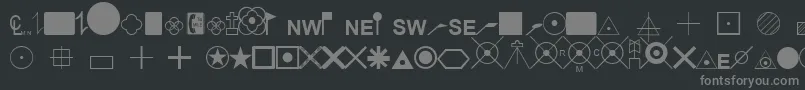 EsriSurveyor Font – Gray Fonts on Black Background
