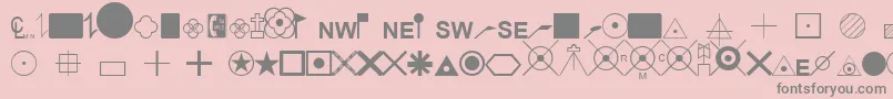 EsriSurveyor Font – Gray Fonts on Pink Background