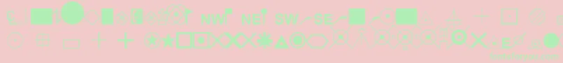 EsriSurveyor Font – Green Fonts on Pink Background