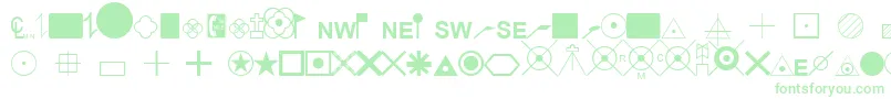 EsriSurveyor Font – Green Fonts on White Background