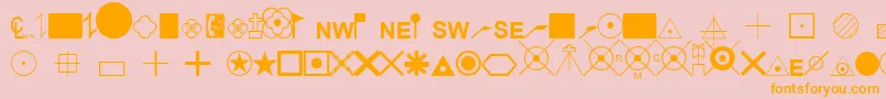 EsriSurveyor Font – Orange Fonts on Pink Background