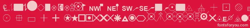 EsriSurveyor Font – Pink Fonts on Red Background