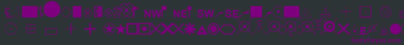 EsriSurveyor Font – Purple Fonts on Black Background