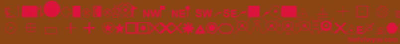 EsriSurveyor Font – Red Fonts on Brown Background