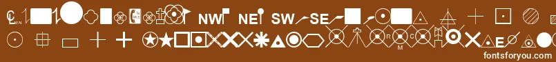 EsriSurveyor Font – White Fonts on Brown Background