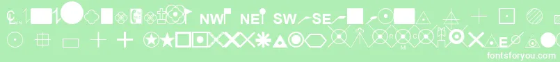 EsriSurveyor Font – White Fonts on Green Background