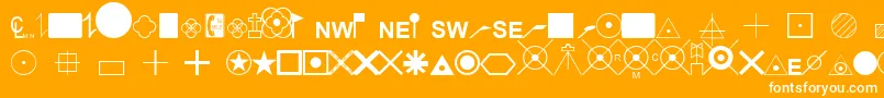 フォントEsriSurveyor – オレンジの背景に白い文字