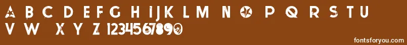 TokyoPopStarDemo Font – White Fonts on Brown Background