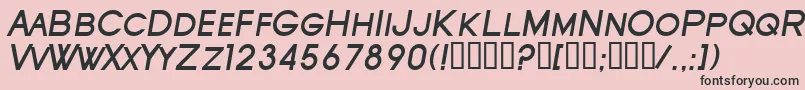 フォントSfOldRepublicScBoldItalic – ピンクの背景に黒い文字