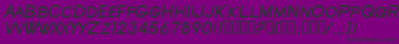 Czcionka SfOldRepublicScBoldItalic – czarne czcionki na fioletowym tle
