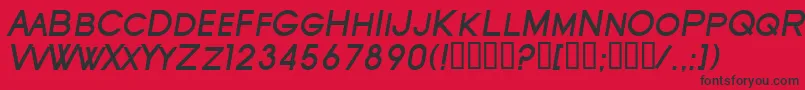 フォントSfOldRepublicScBoldItalic – 赤い背景に黒い文字