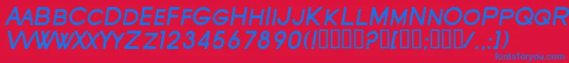 SfOldRepublicScBoldItalic Font – Blue Fonts on Red Background