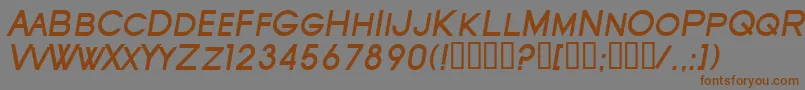 SfOldRepublicScBoldItalic Font – Brown Fonts on Gray Background