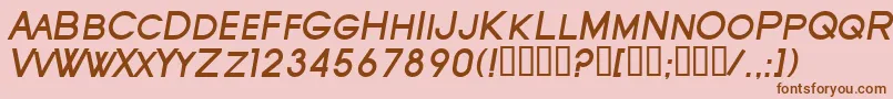 SfOldRepublicScBoldItalic Font – Brown Fonts on Pink Background