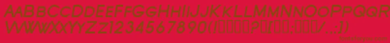 SfOldRepublicScBoldItalic Font – Brown Fonts on Red Background