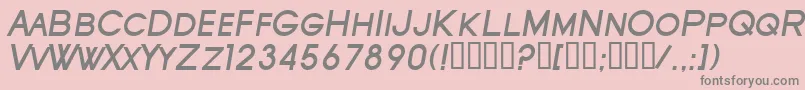 SfOldRepublicScBoldItalic Font – Gray Fonts on Pink Background