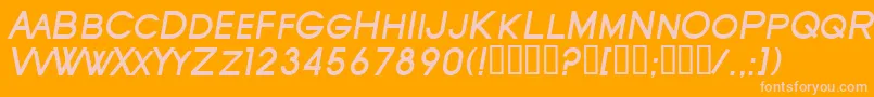SfOldRepublicScBoldItalic Font – Pink Fonts on Orange Background