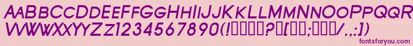 SfOldRepublicScBoldItalic Font – Purple Fonts on Pink Background