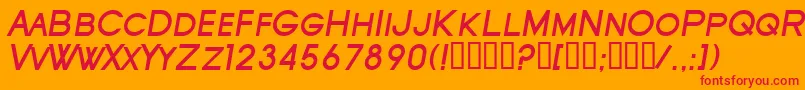 SfOldRepublicScBoldItalic Font – Red Fonts on Orange Background