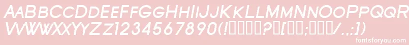SfOldRepublicScBoldItalic Font – White Fonts on Pink Background